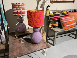 Tafel lamp lila incl. Fuchsia orange lampenkap