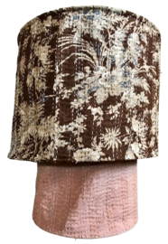 Hanglamp Kantha Brown / old pink UITVERKOCHT