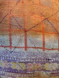 Vintage Kantha kussen 40x60 orange/Lila