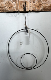 Hanger zwart rond metaal 30 cm