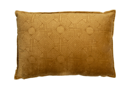 Kussen velvet Donna mustard 60x40