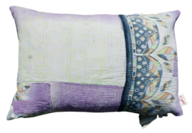Vintage Kantha kussen 40x60 pastel