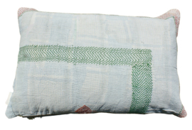 Vintage Kantha kussen 40x60 pastel