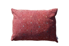Vintage Kantha kussen 50x70  Red