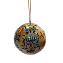 Kerstbal handgeschilderd Indian floral gold