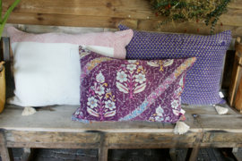 Vintage Kantha kussen 50x70 White