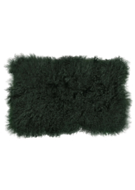Tibetaans schapenvacht kussen | Natuurlijk & luxe 50x30 cm groen