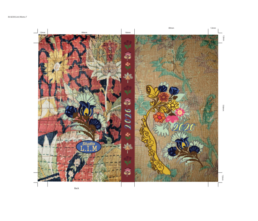 Agenda  2026 Memo 7 staand Bohemian Botanical Yellow