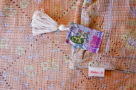 Vintage Kantha kussen 50x70 orange yellow