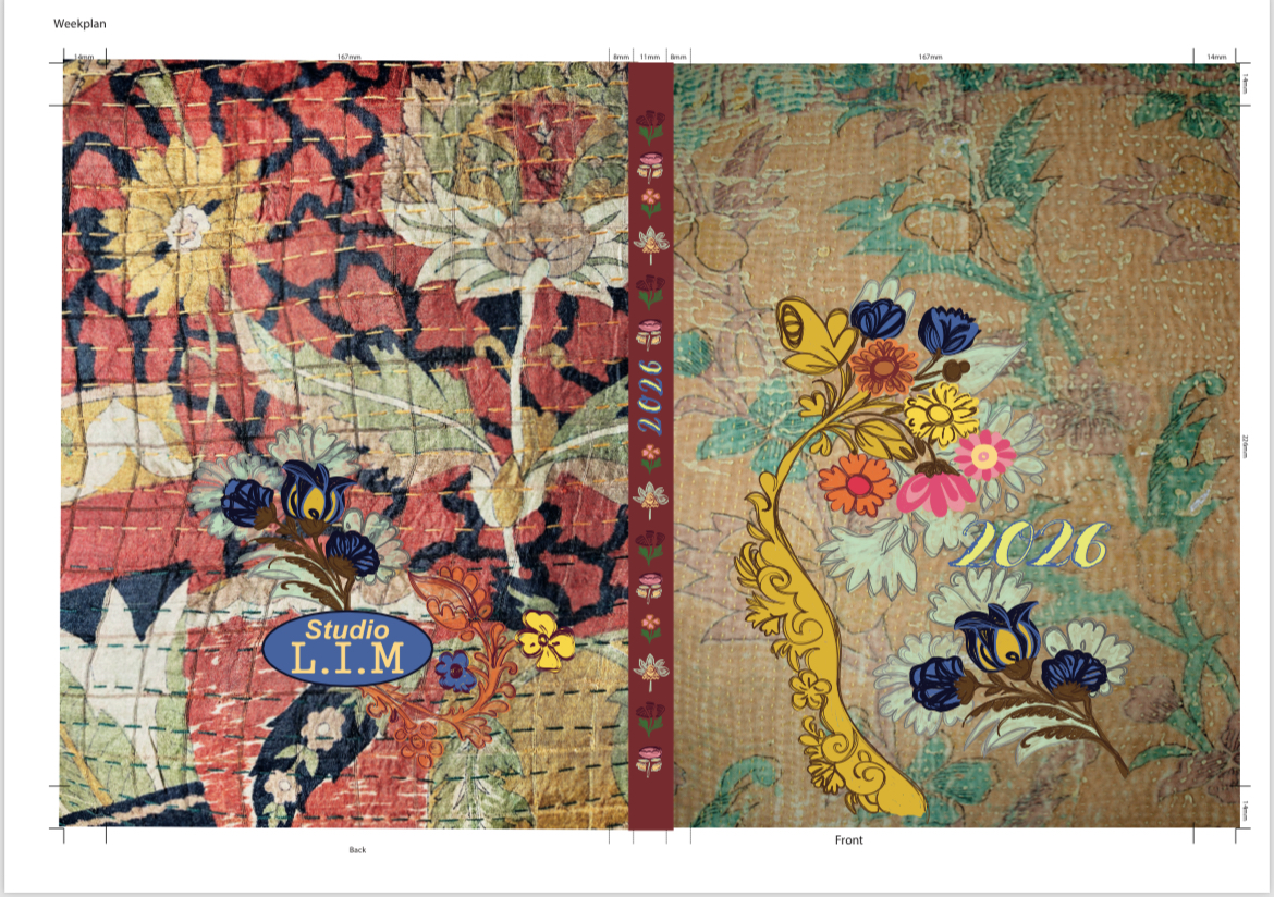 Agenda 2026 Weekplan Yellow Bohemian Botanical
