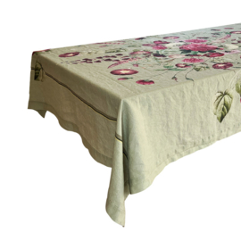 Blossom Garden tafelkleed Linnen 145x350 cm