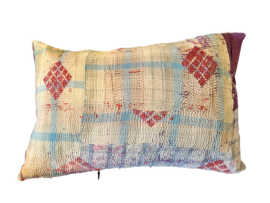 Vintage Kantha kussen 40x60 check