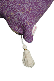 Vintage Kantha kussen 40x60 Purple yellow