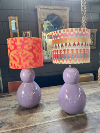 Tafel lamp lila incl. Fuchsia orange lampenkap