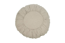 Kussen Rufles rond 60 cm natural linnen