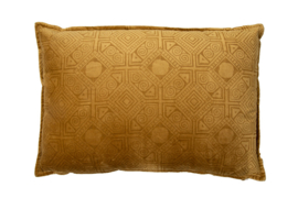 Kussen velvet Donna mustard 60x40