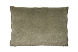 Velvet kussen Delfina olive 60x40