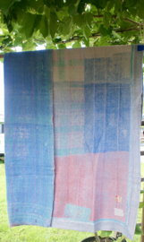 Vintage Kantha Quilt blue