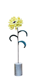 Decoratie Bloem gele zinnia