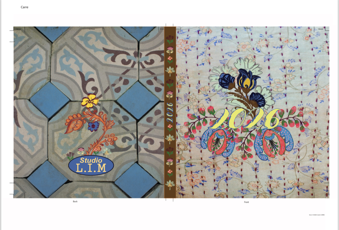 Agenda 2026 Carre Blue Bohemian Botanical