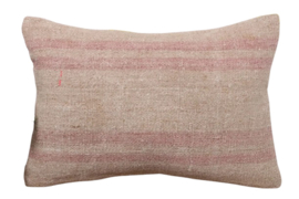 Vintage kelim kussen 40x60 natural soft pink VERKOCHT