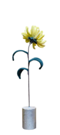 Decoratie Bloem gele zinnia