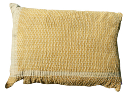 Vintage Kantha kussen 50x70 Yellow