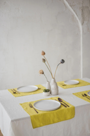 Stonewashed Linnen Tafelkleed Off-white 140x250 xm