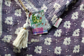 Vintage Kantha kussen 40x60 aubergine