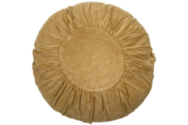 Kussen Rufles rond 60 cm yellow velvet