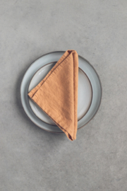 Stonewashed Linnen Servetten Mustard 2 stuks