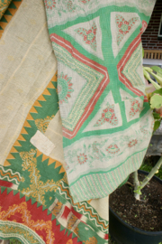 Vintage Kantha Quilt green