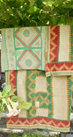 Vintage Kantha Quilt green