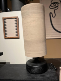 Tafellampvoet zwart hout 30 cm