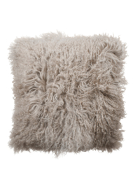 Tibetaans schapenvacht kussen – natuurlijke luxe & zachtheid 45x45 cm Zand