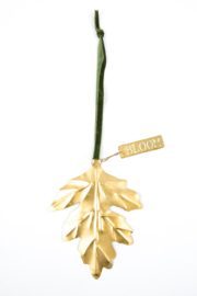 Kerstdcoratie maple leaf gold