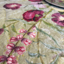 Blossom Garden tafelkleed Linnen 145x350 cm