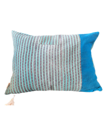 Vintage Kantha kussen 50x70  aqua
