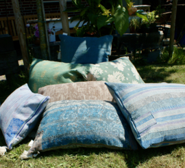 Vintage Kantha kussen 50x70 Blue
