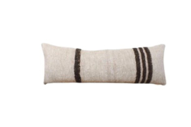 Vintage kelim kussen 90x30 natural brown stripe