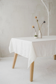 Stonewashed Linnen Tafelkleed Off-white 140x250 xm