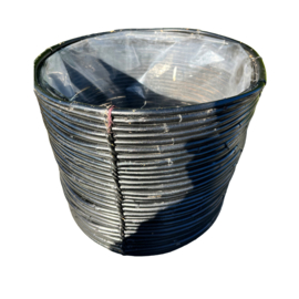 Plantenmand rotan zwart 36 cm