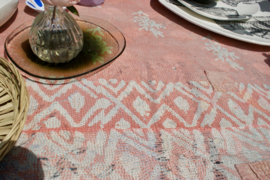 Vintage Kantha kussen 40x60 soft pink