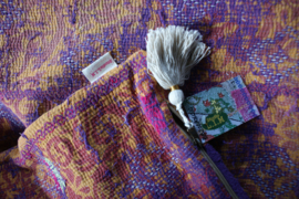 Vintage Kantha kussen 50x70 Orange Purple