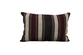 Vintage Kilim kussen 40x60 brown aubergine