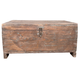 Oude kist uniek item 68x33x35 cm
