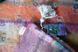 Vintage Kantha kussen 50x70 Orange