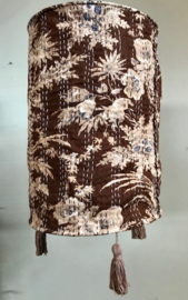 Hanglamp Kantha brown with tassel UITVERKOCHT