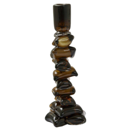 Carmella Brown L Kandelaar – Handgeblazen Glas