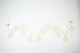 Kerstslinger Star wol white